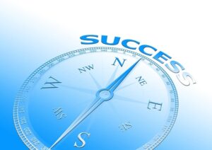 A picture of a compass and the word "success" to illustrate personal growth in a blog post on Nick Hughes coaching to illustrate how hypnosis can help.