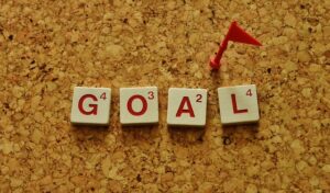 A picture of scrabble tiles spelling goals. It's being used to illustrate goal setting in a blog post on Nick Hughes Coaching for a post about willpower being a finite resource